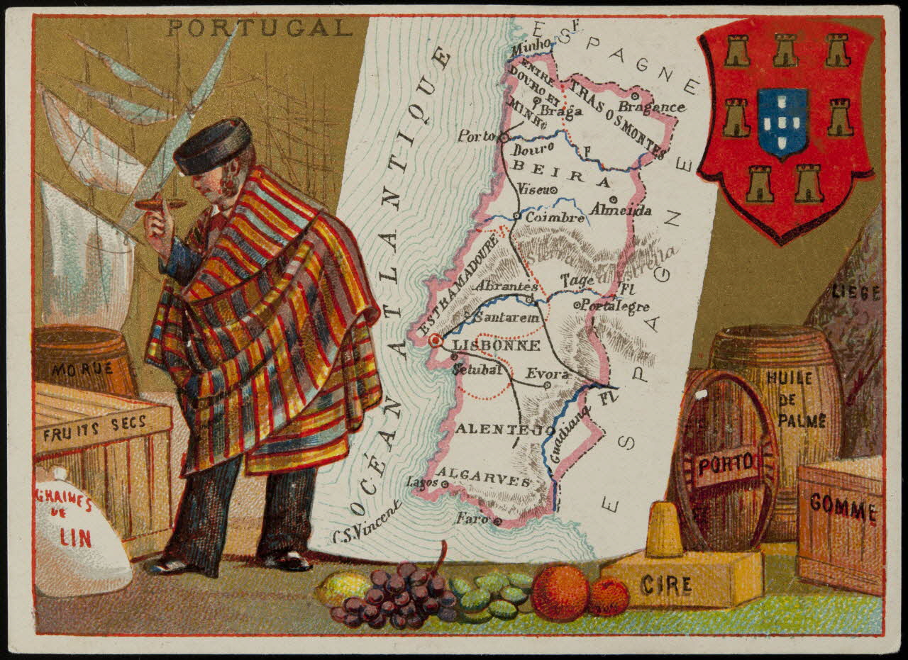 Mertens Léon ; Bonjour carte réclame chromo Ile-de-France, France 1920 1995.1.1763.11 Photo