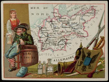 Mertens Léon ; Bonjour carte réclame chromo Paris 1920 1995.1.1763.2  Photo