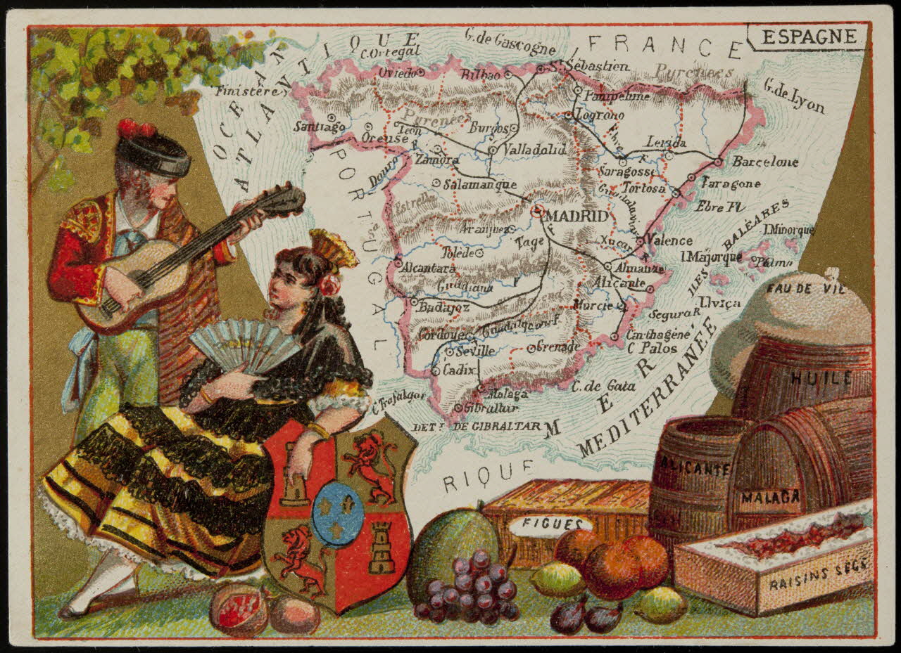 Mertens Léon ; Bonjour carte réclame chromo Paris 1920 1995.1.1763.7 Photo