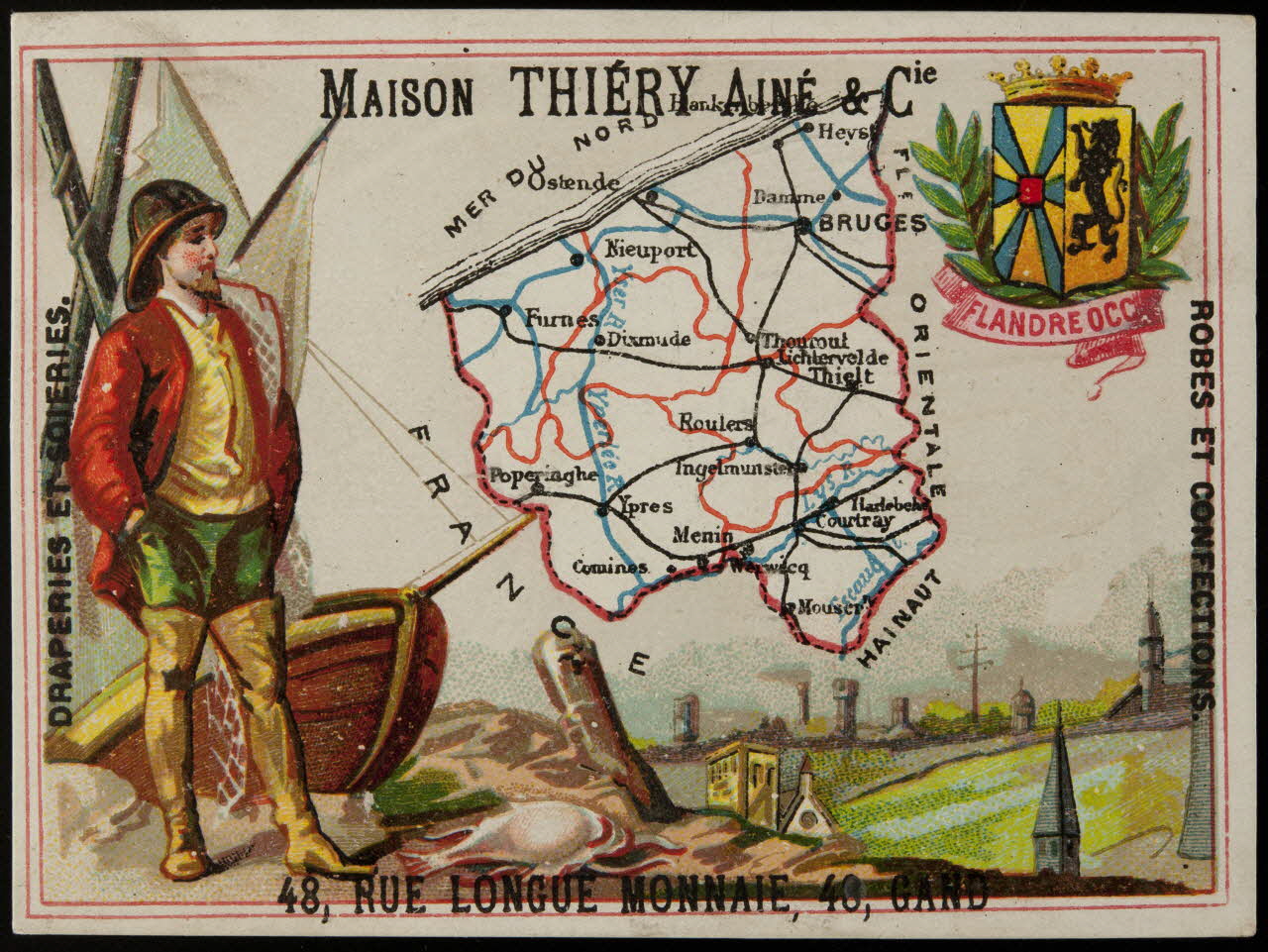 Mertens Léon carte réclame chromo Bruxelles 1920 1995.1.1764.1 Photo
