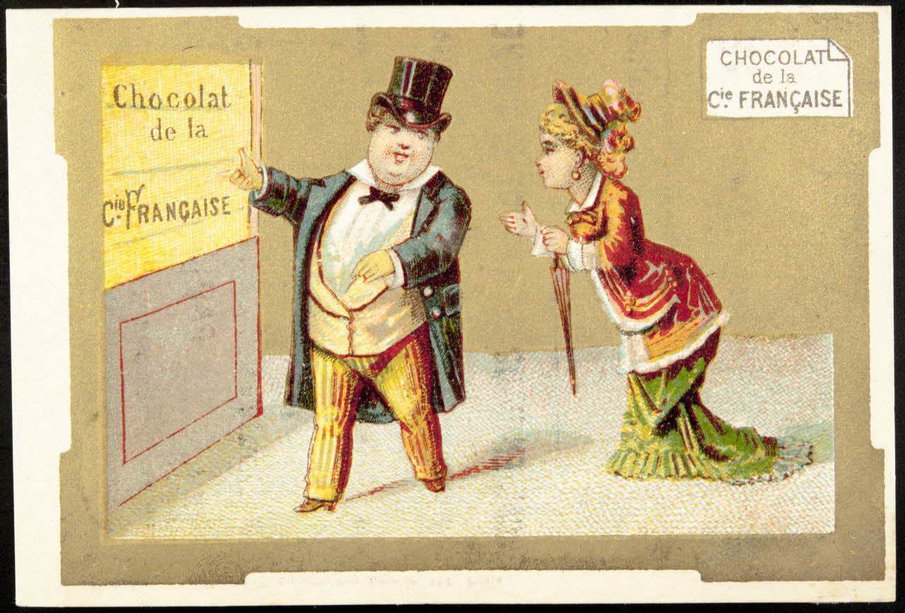 Mertens Léon ; Bonjour carte réclame chromo Paris 1920 1995.1.1765.8 Photo