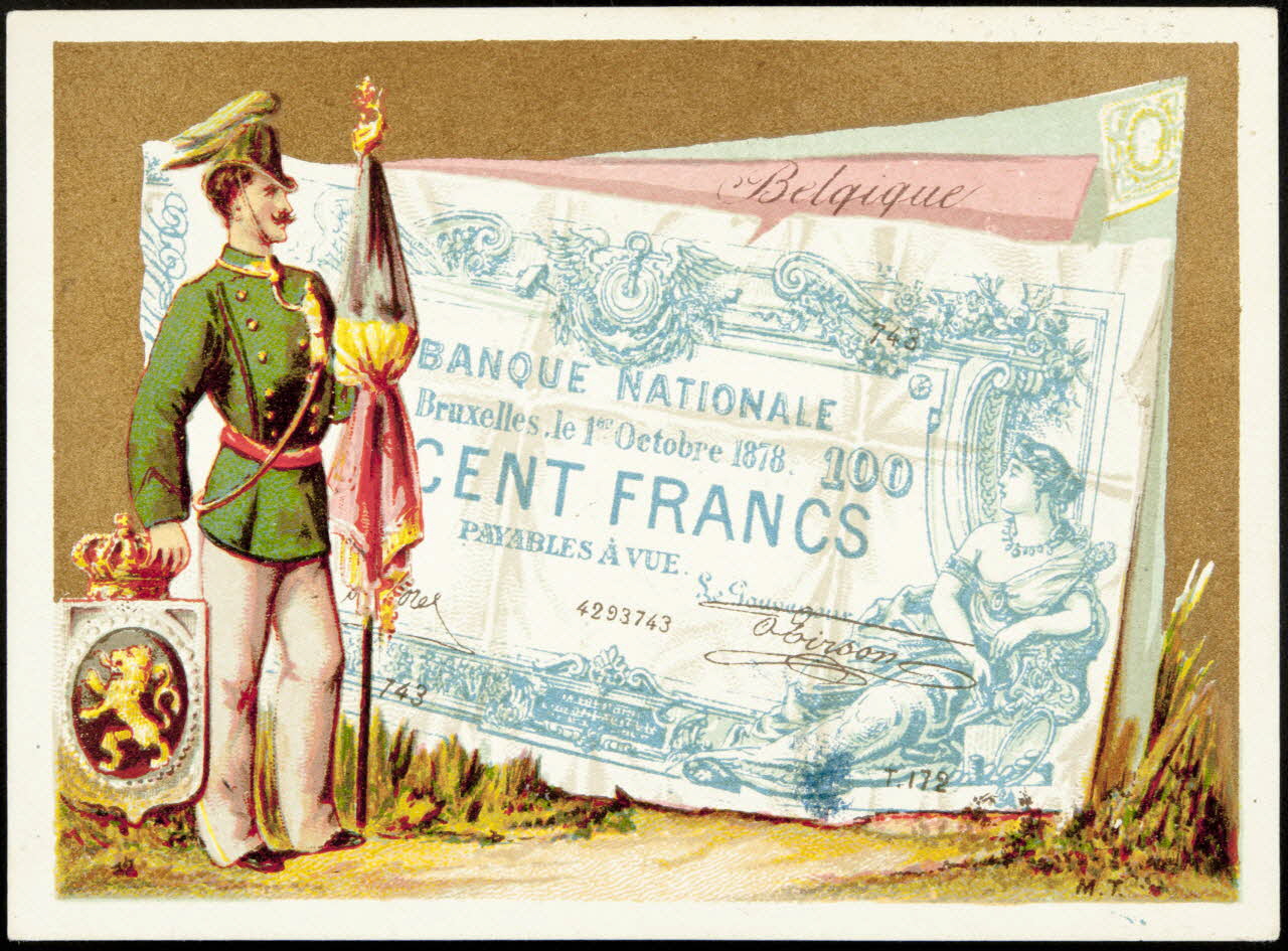 Mertens Léon ; Kahn carte réclame chromo Paris 1920 1995.1.1769.2 Photo