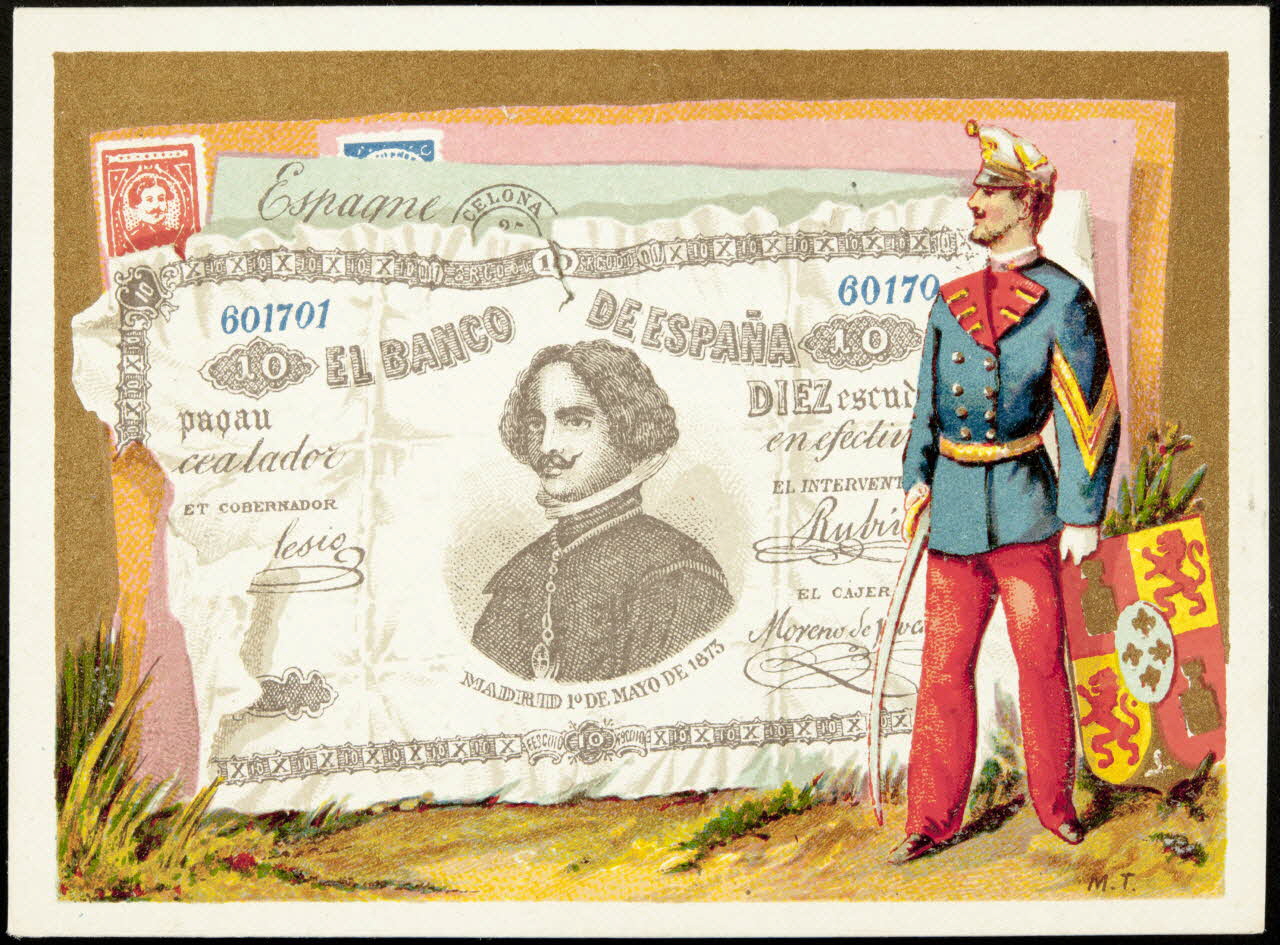 Mertens Léon ; Kahn carte réclame chromo Paris 1920 1995.1.1769.3 Photo