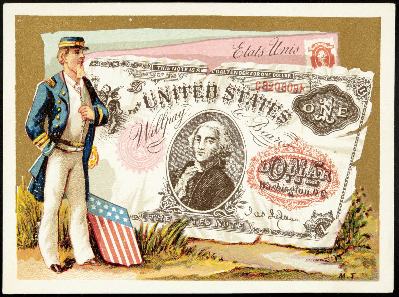 Mertens Léon ; Kahn carte réclame chromo Paris 1920 1995.1.1769.4 Photo