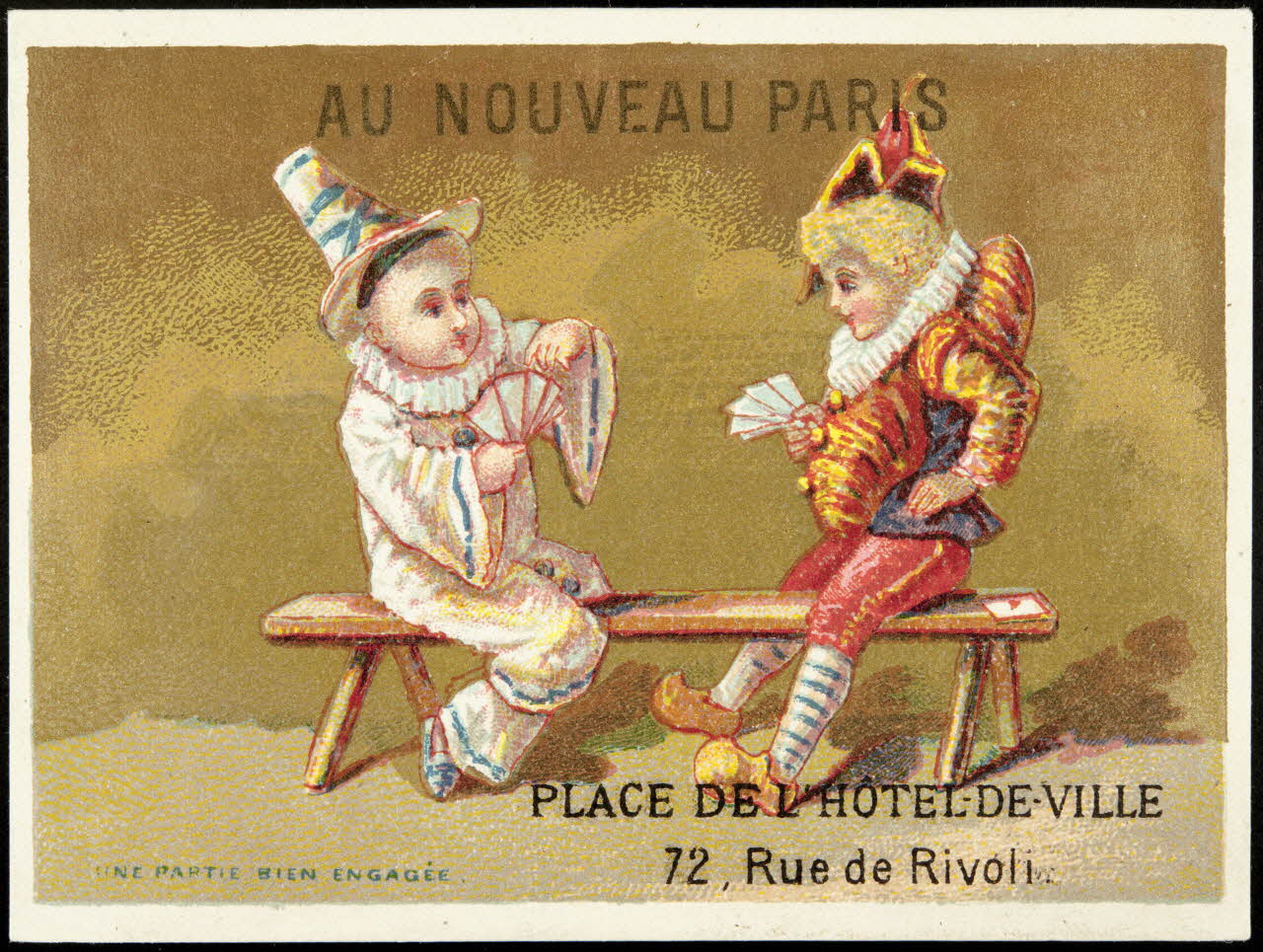 Mertens Léon ; Bonjour G. carte réclame chromo Bruxelles 1920 1995.1.1771.1 Photo