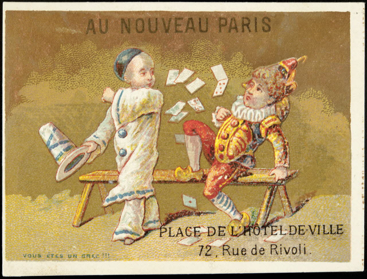 Mertens Léon ; Bonjour G. carte réclame chromo Bruxelles 1920 1995.1.1771.2 Photo