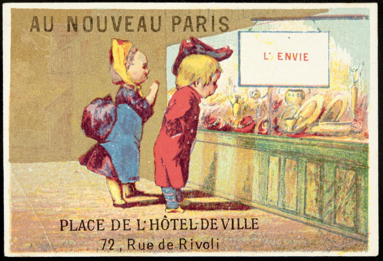 Mertens Léon ; Bonjour G. carte réclame chromo Paris 1920 1995.1.1772.4 Photo