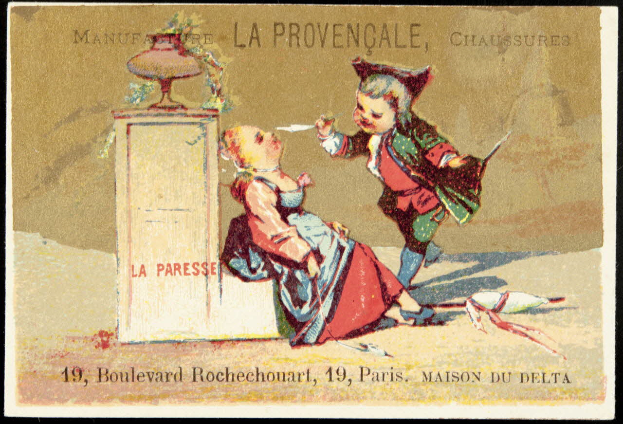 Mertens Léon ; Cauville carte réclame chromo Paris 1920 1995.1.1772.6 Photo