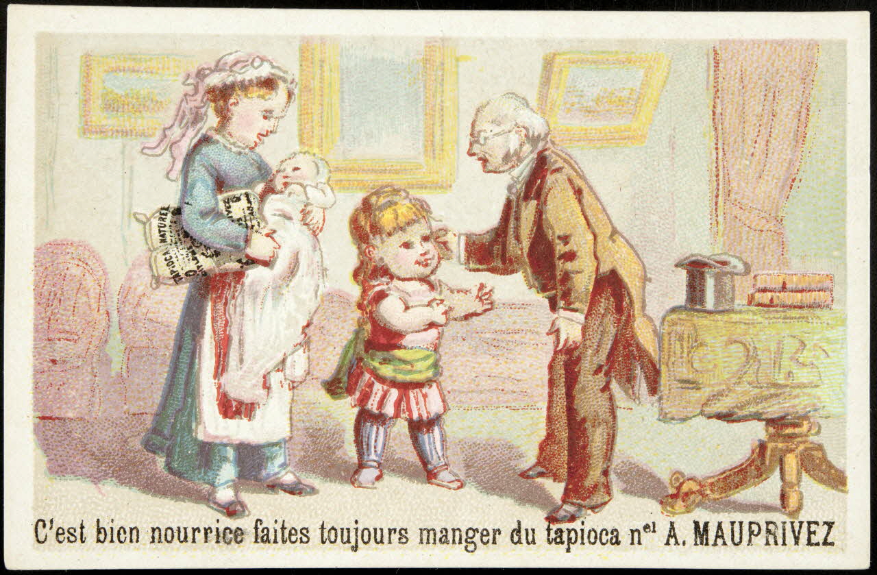 Mertens Léon ; Bonjour G. carte réclame chromo Bruxelles 1920 1995.1.1773.1 Photo