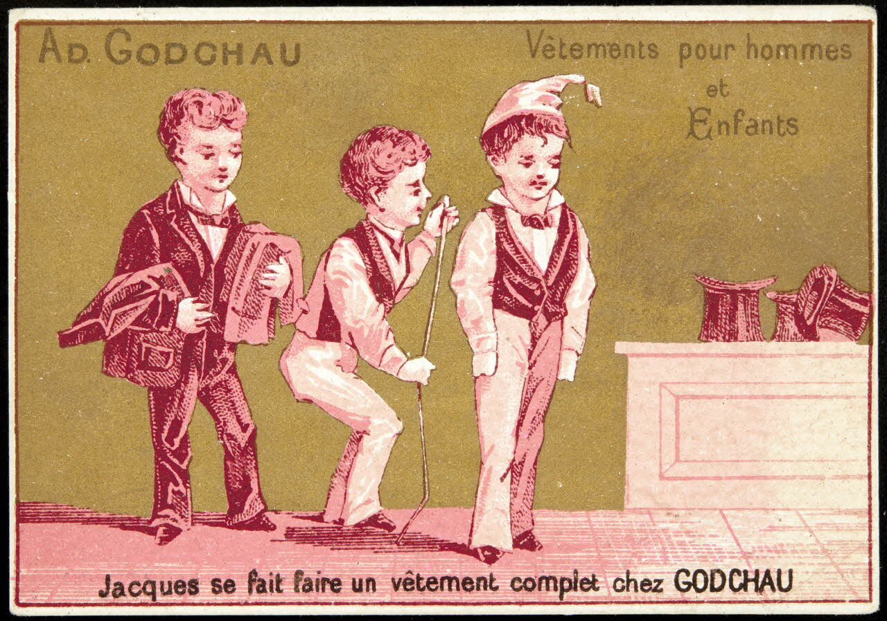 Mertens Léon ; Bonjour G. carte réclame chromo Bruxelles 1920 1995.1.1775.1 Photo