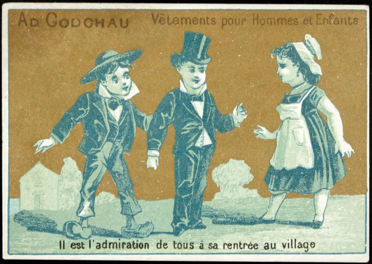 Mertens Léon ; Bonjour G. carte réclame chromo Bruxelles 1920 1995.1.1775.2 Photo