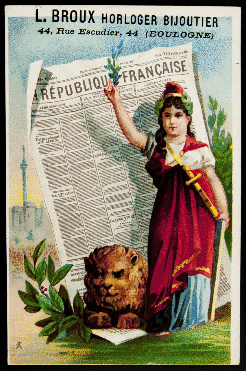 Alfred Clarey carte réclame chromo Paris 1878-1893 1995.1.179.20 Photo