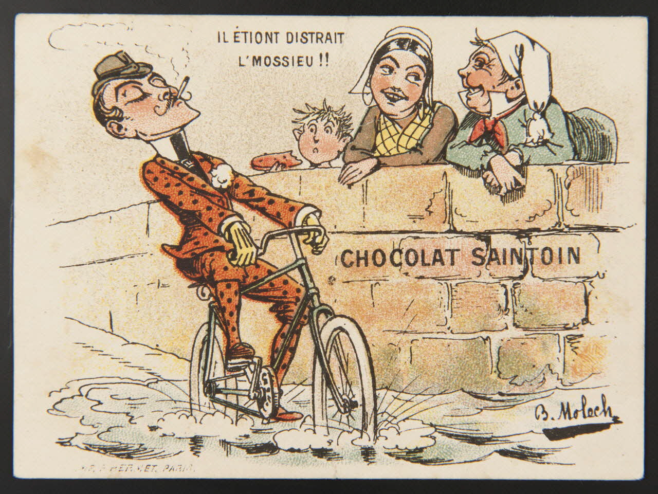 B. Moloch ; Hermet Félix carte réclame chromo Paris 1875-1876 1995.1.1790.1 Photo