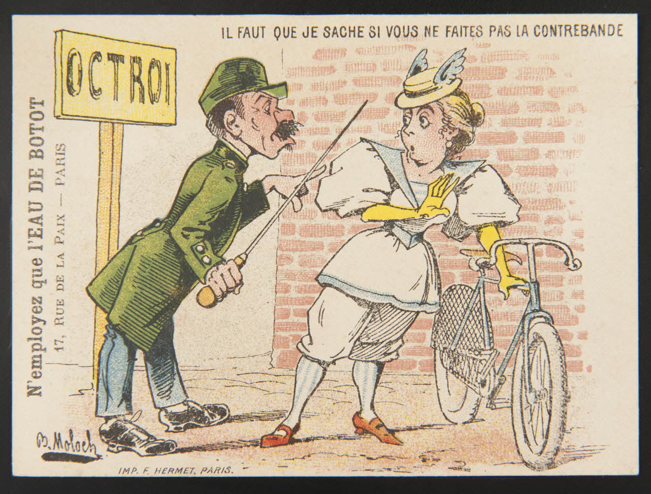 B. Moloch ; Hermet Félix carte réclame chromo Paris 1875-1876 1995.1.1790.2 Photo