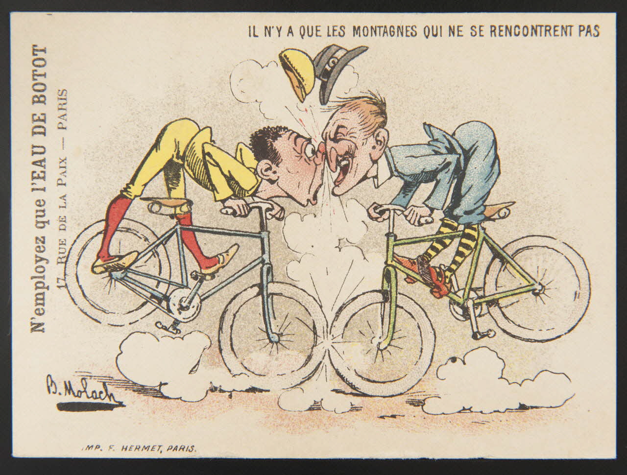 B. Moloch ; Hermet Félix carte réclame chromo Paris 1875-1876 1995.1.1790.3 Photo