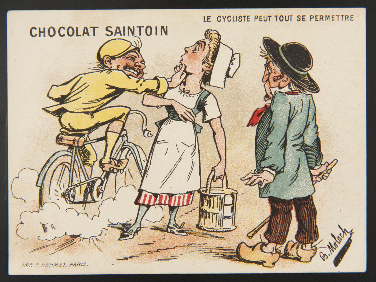 B. Moloch ; Hermet Félix carte réclame chromo Paris 1875-1876 1995.1.1790.5 Photo