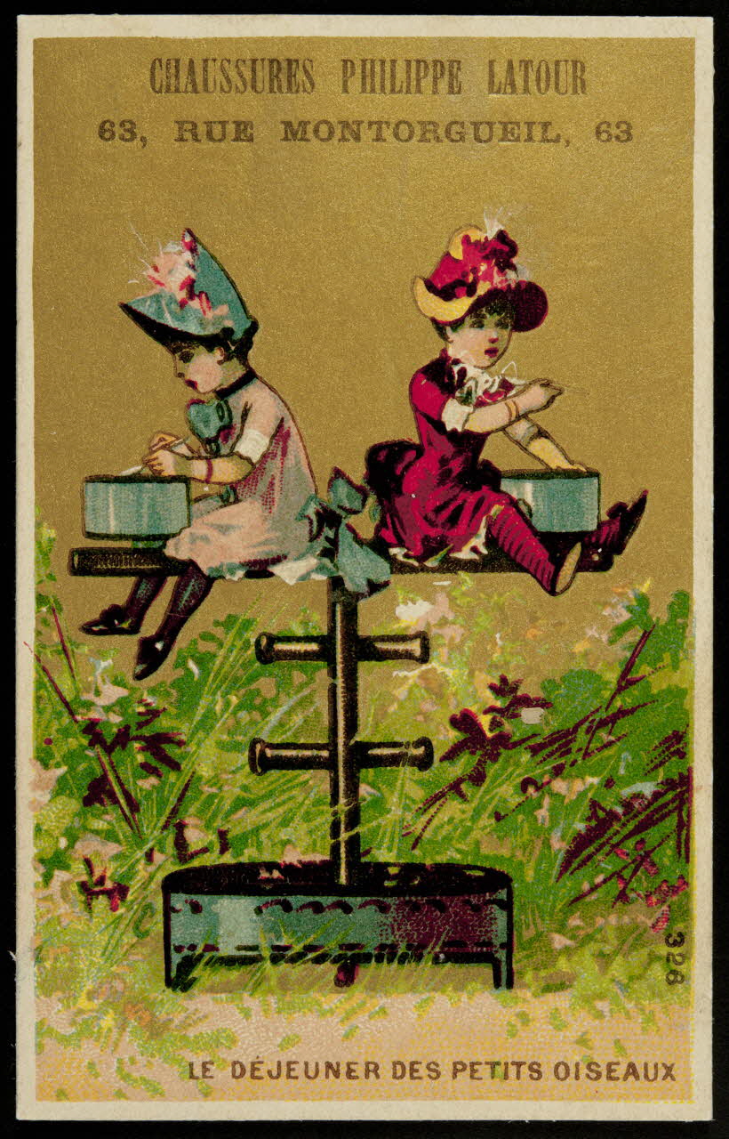 carte réclame chromo Paris 1880-1900 1995.1.1829.1 Photo