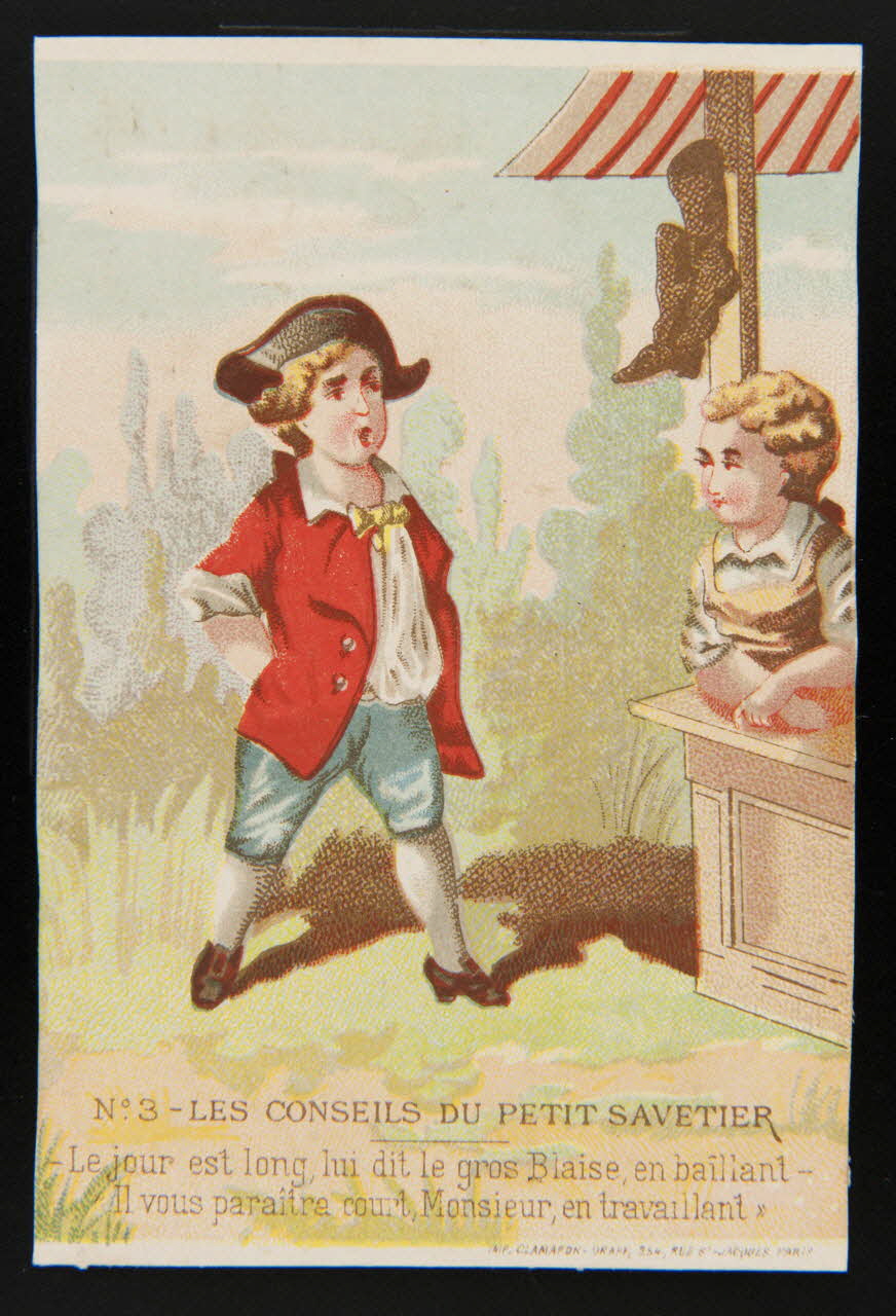 Clamaron carte réclame chromo France 1870-1880 1995.1.185.3 Photo