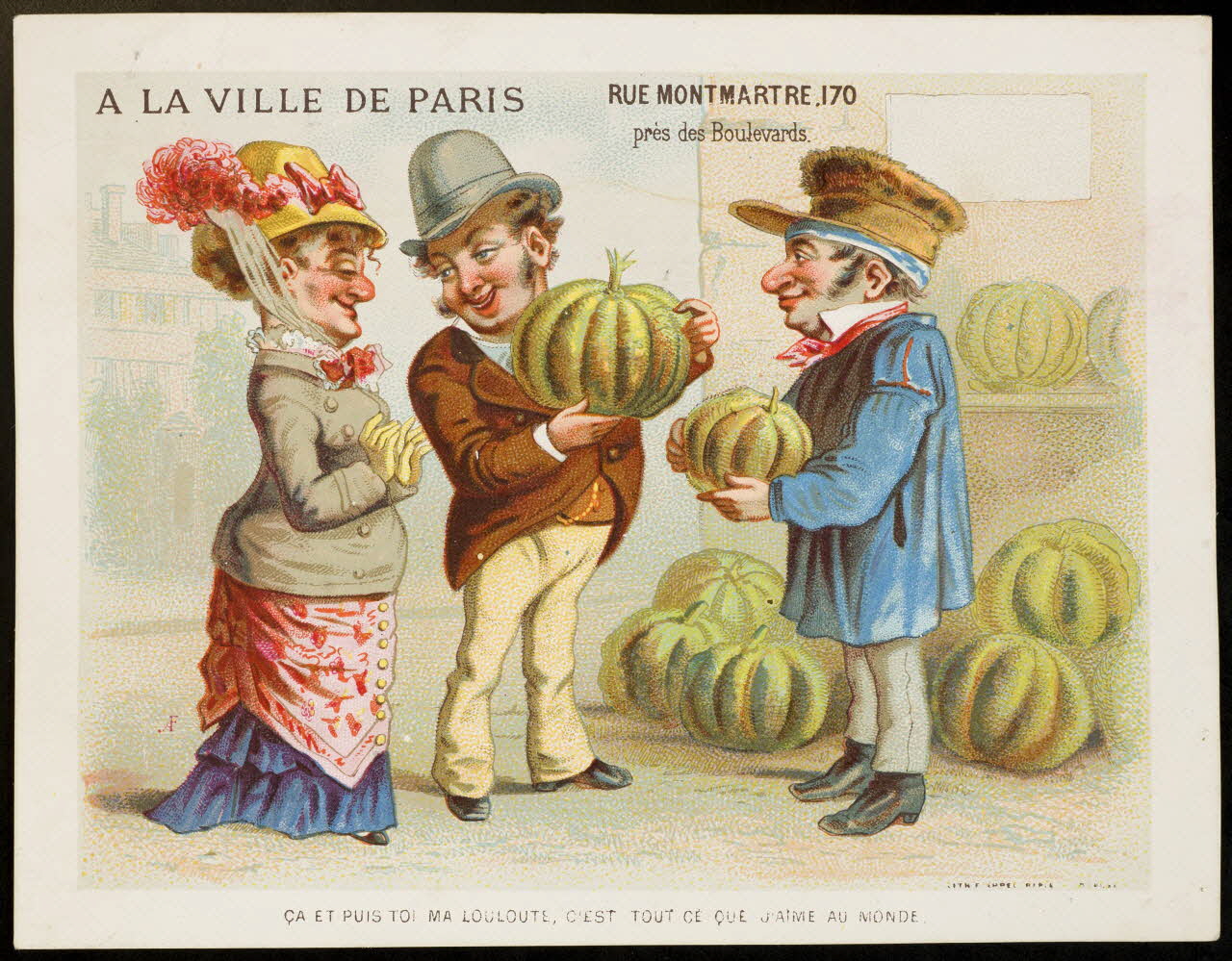 carte réclame chromo Paris 1875-1886 1995.1.1856.1 Photo