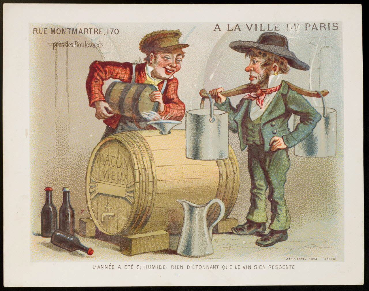 carte réclame chromo Paris 1875-1886 1995.1.1856.4 Photo