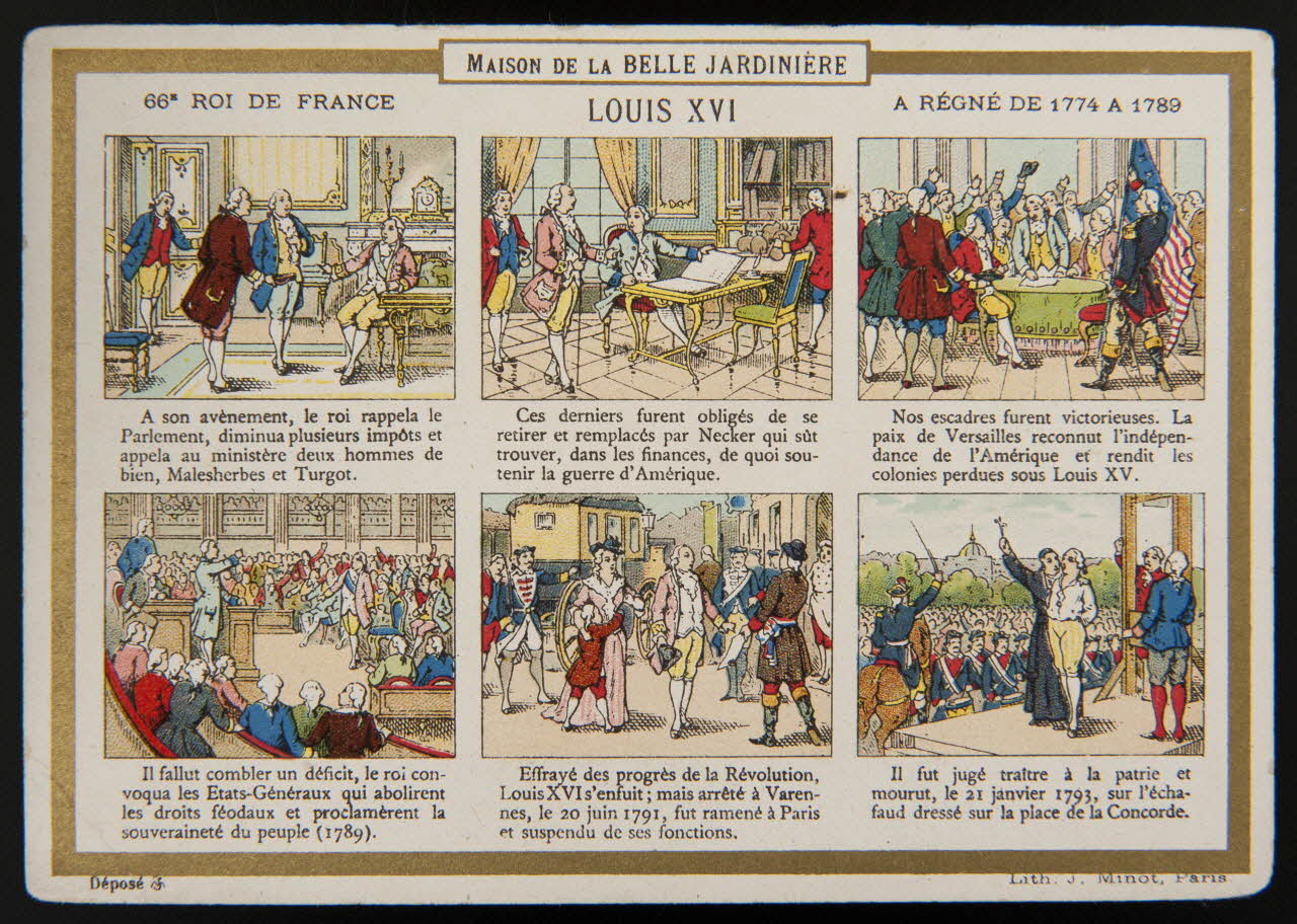 Vallet-Minot et Cie carte réclame chromo Paris 1889 1995.1.2067.68 Photo