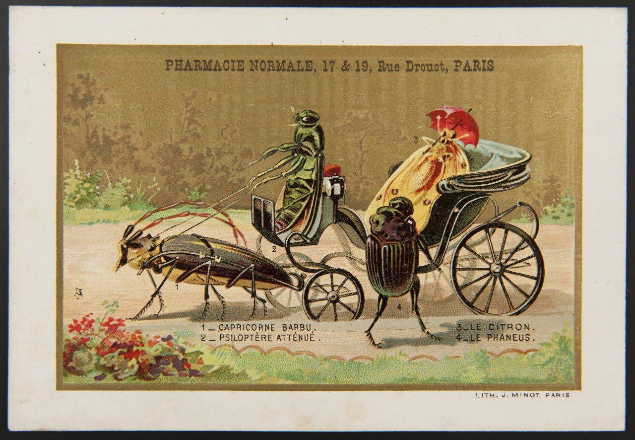 Vallet-Minot et Cie carte réclame chromo Paris 1889 1995.1.2166.1 Photo