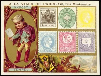 D. Hutinet carte réclame chromo Paris 1880 1995.1.231.1 Photo