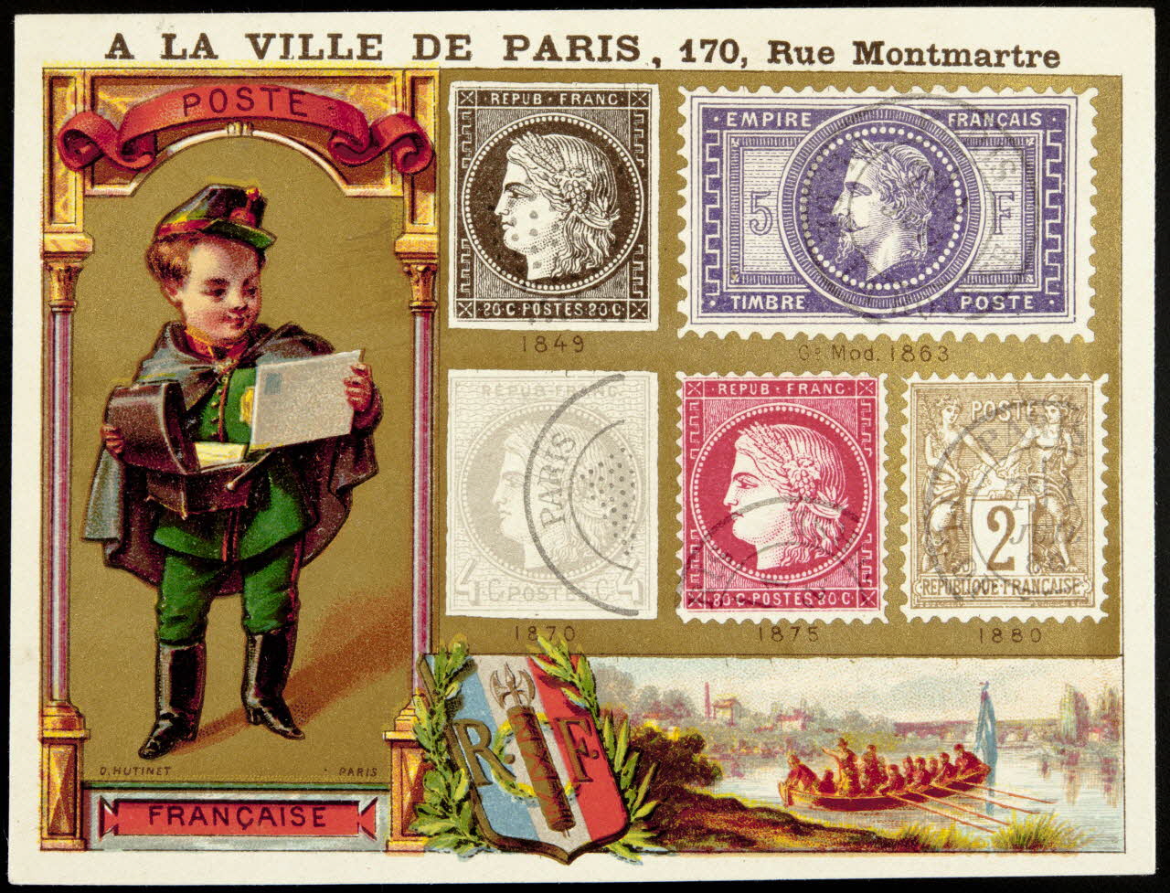 D. Hutinet carte réclame chromo Paris 1880 1995.1.231.4 Photo