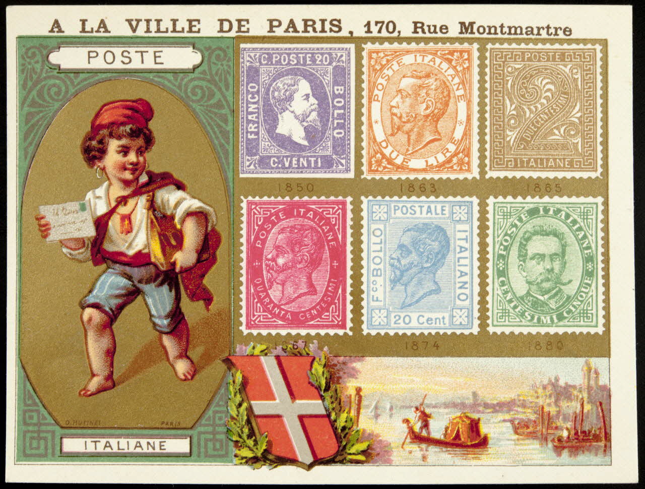 D. Hutinet carte réclame chromo Paris 1880 1995.1.231.6 Photo