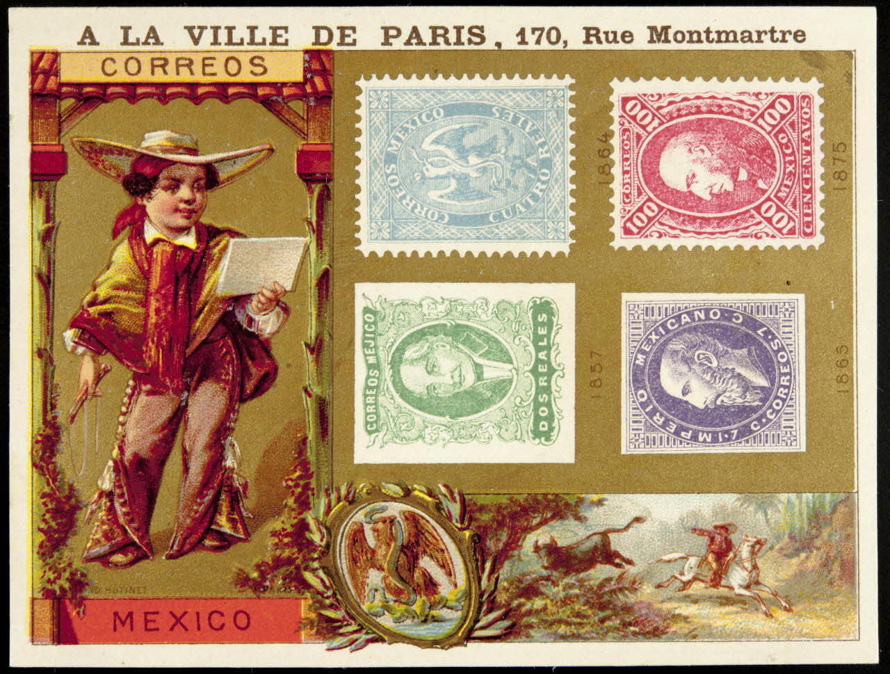 D. Hutinet carte réclame chromo Paris 1880 1995.1.231.7 Photo