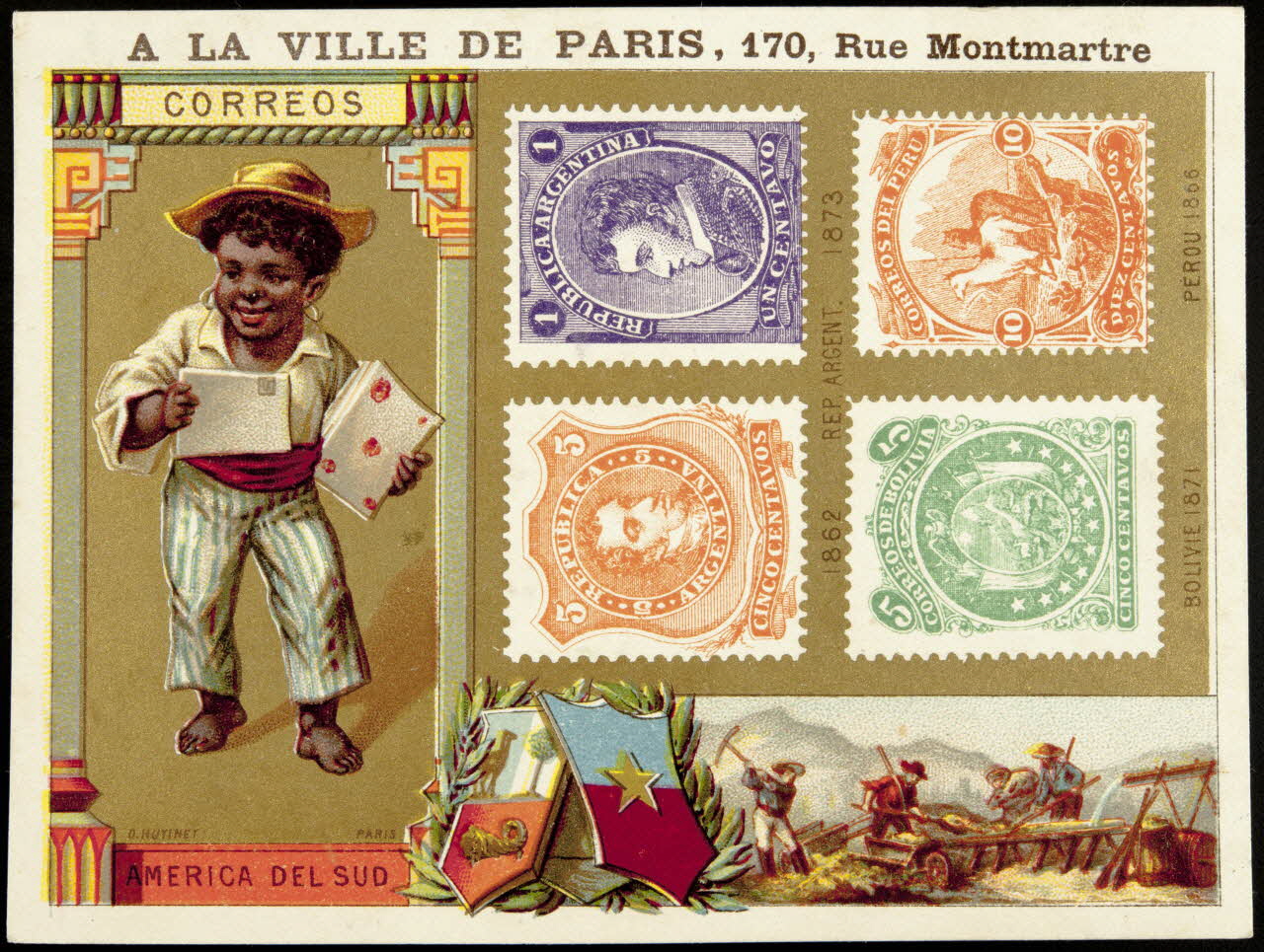 carte réclame chromo Paris 1880 1995.1.231.9 Photo