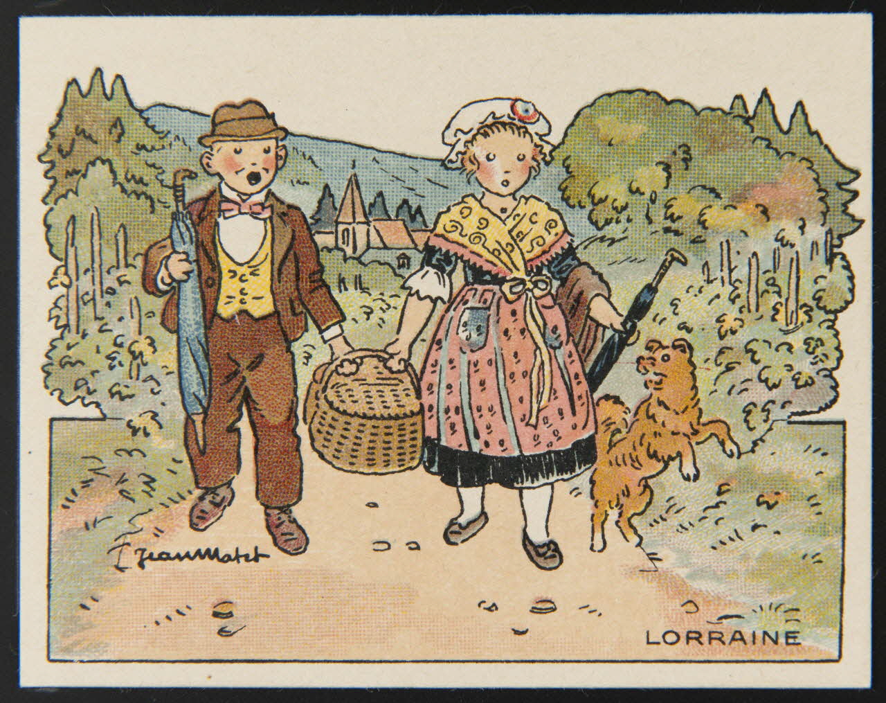 Jeanmatet ; Michel Bouquet / Maurice Barry carte réclame chromo Paris 1910-1920 1995.1.2567.10 Photo