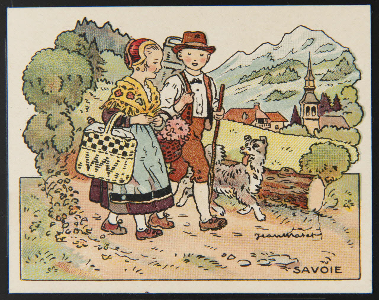 Jeanmatet ; Michel Bouquet / Maurice Barry carte réclame chromo Paris 1910-1920 1995.1.2567.12 Photo