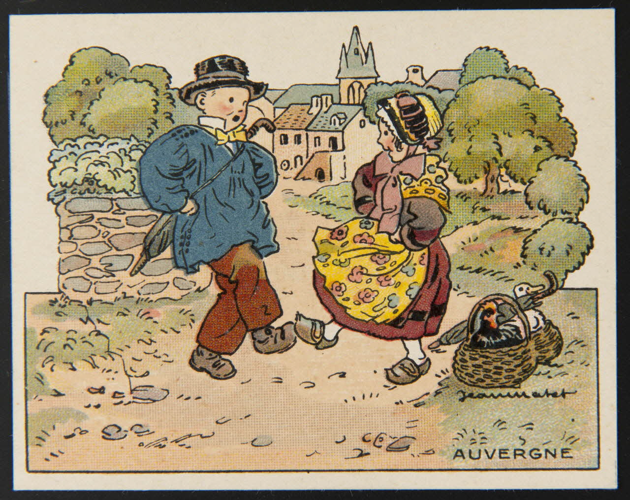 Jeanmatet ; Michel Bouquet / Maurice Barry carte réclame chromo Paris 1910-1920 1995.1.2567.2 Photo