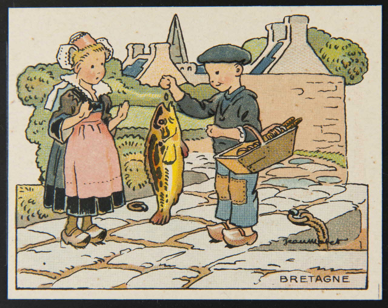 Jeanmatet ; Michel Bouquet / Maurice Barry carte réclame chromo Paris 1910-1920 1995.1.2567.4 Photo