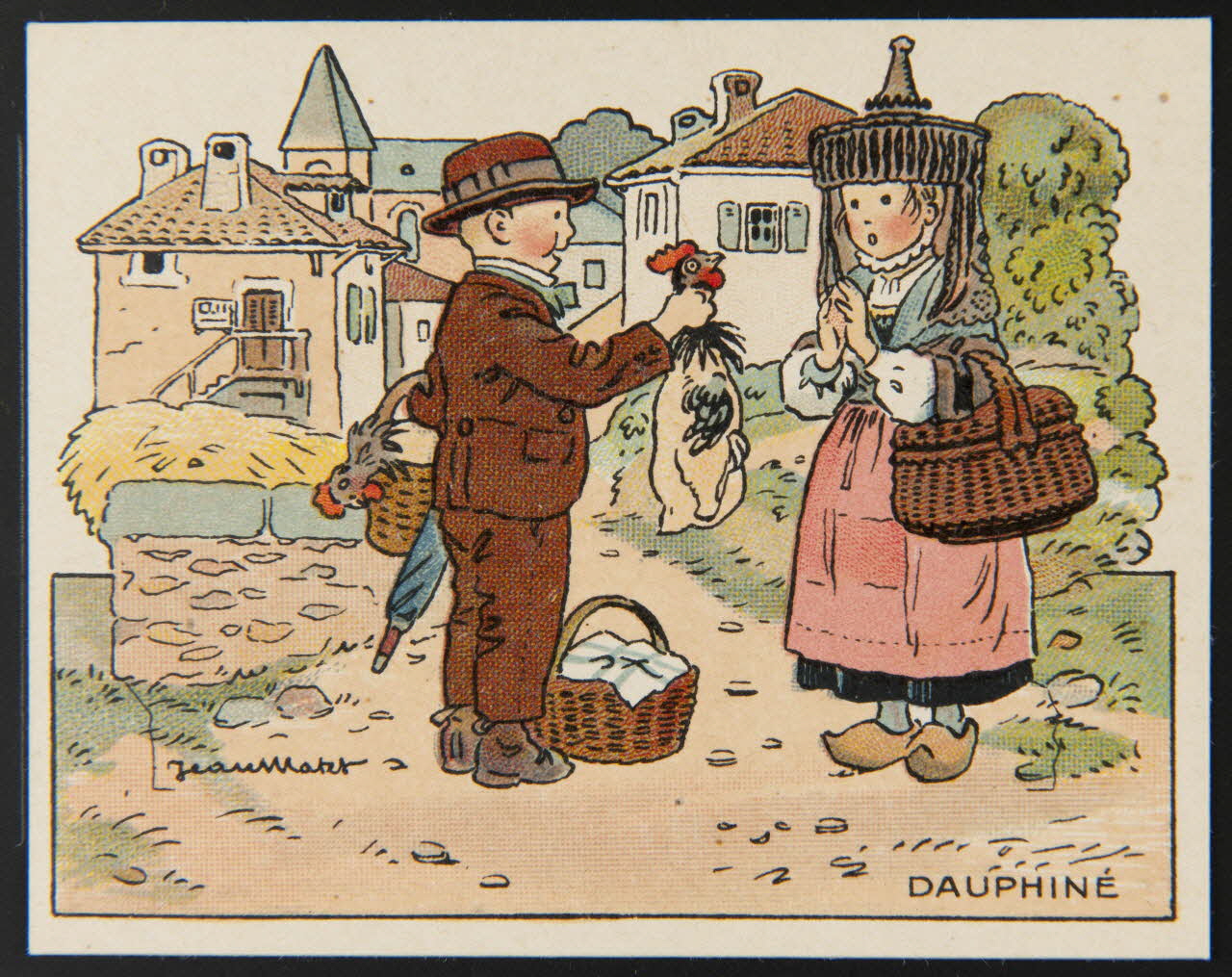 Jeanmatet ; Michel Bouquet / Maurice Barry carte réclame chromo Paris 1910-1920 1995.1.2567.5 Photo