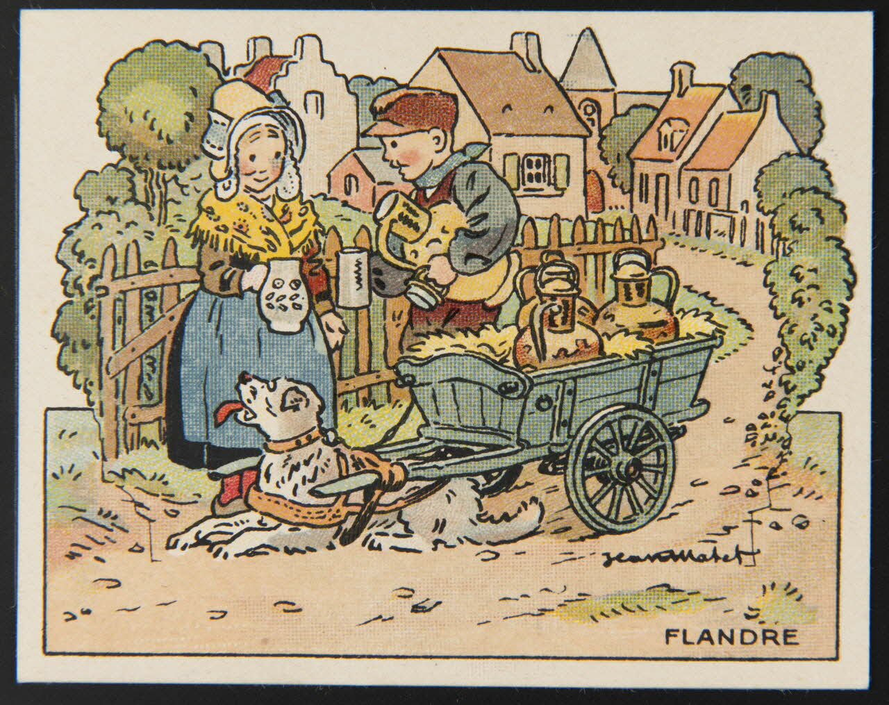 Jeanmatet ; Michel Bouquet / Maurice Barry carte réclame chromo Paris 1910-1920 1995.1.2567.6 Photo