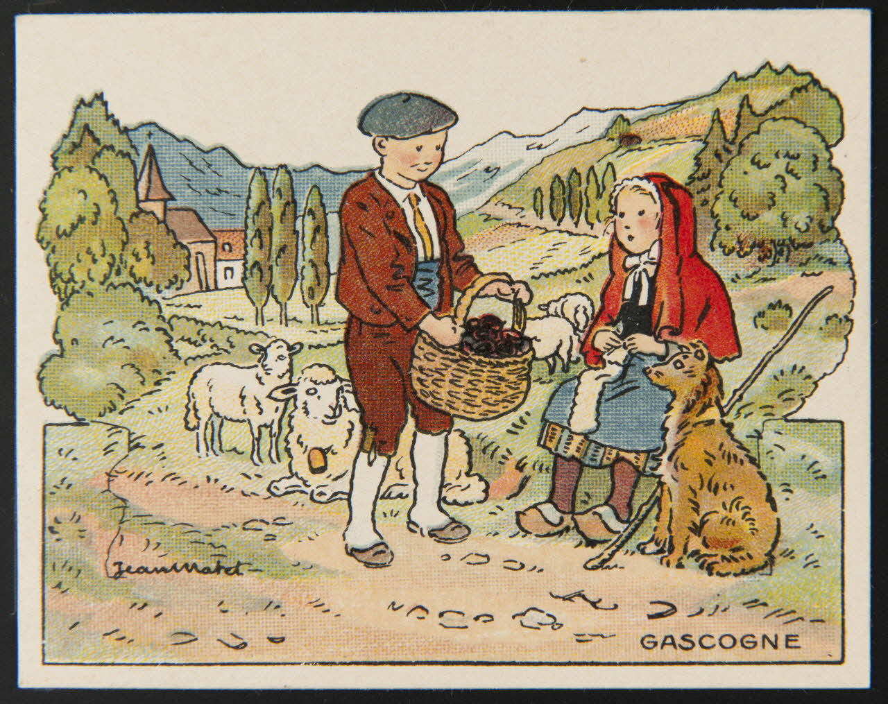 Jeanmatet ; Michel Bouquet / Maurice Barry carte réclame chromo Paris 1910-1920 1995.1.2567.7 Photo