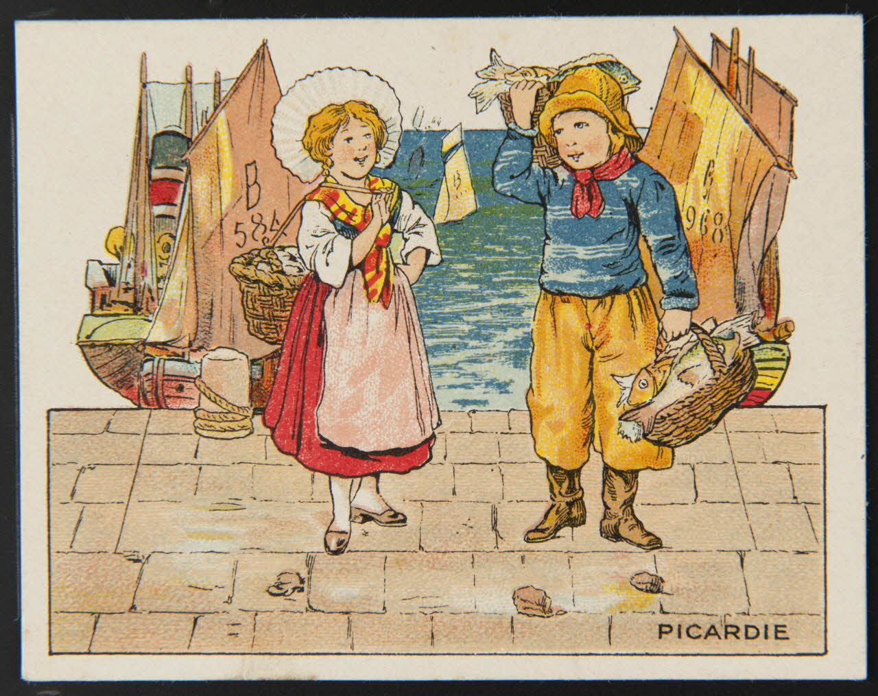 Michel Bouquet ; Michel Bouquet / Maurice Barry carte réclame chromo Paris 1910-1920 1995.1.2567.9 Photo