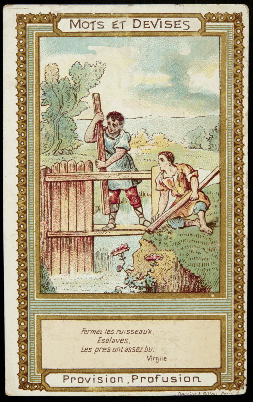 A. Billon carte réclame chromo Paris 1900-1915 1995.1.2569.12 Photo