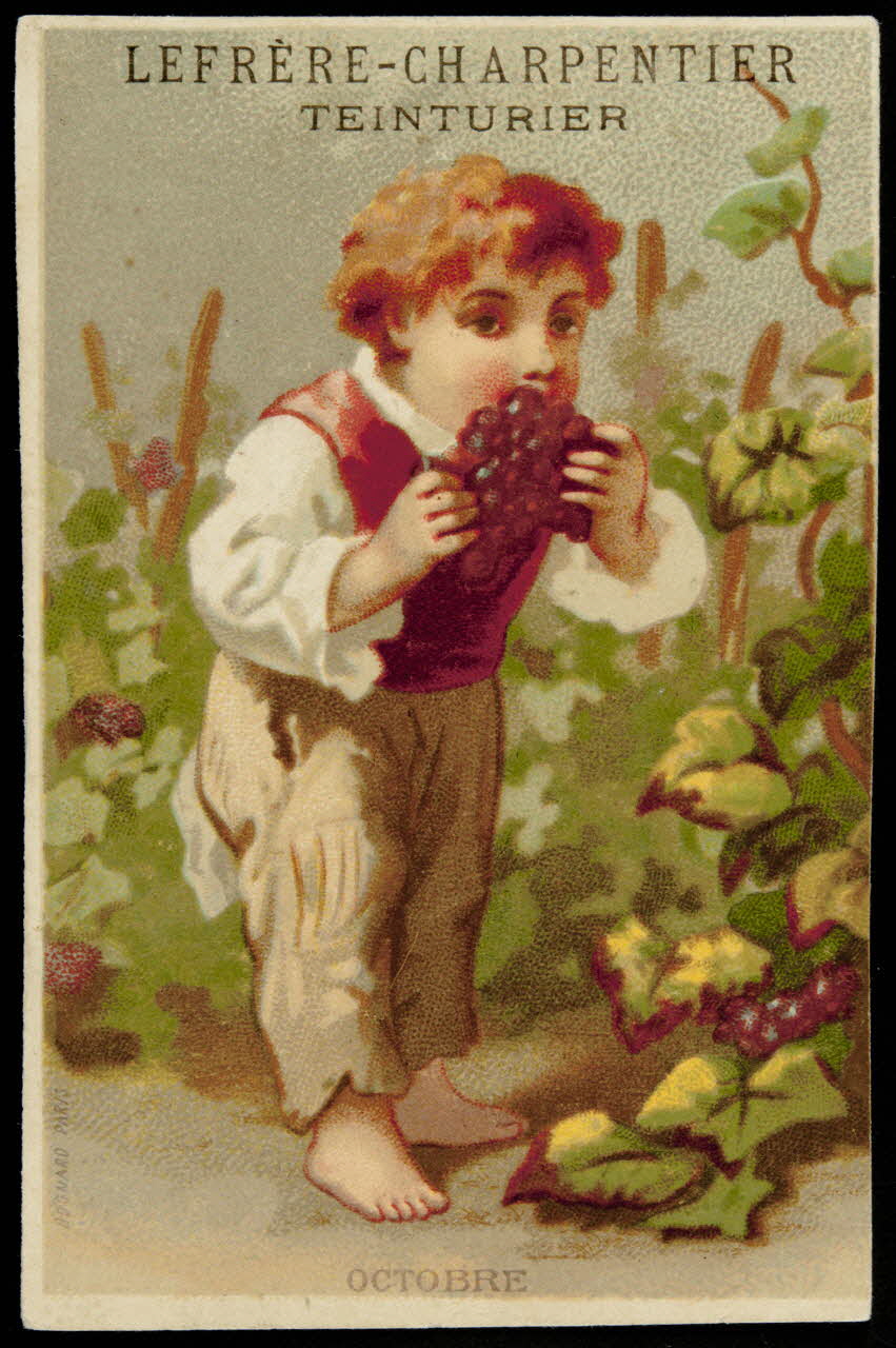 Bognard carte réclame chromo Paris 1876-1890 1995.1.2578.10 Photo