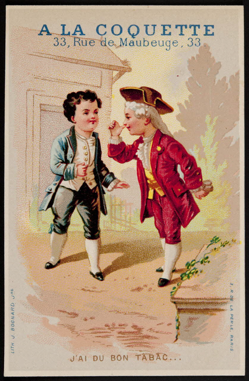 Bognard carte réclame chromo Paris 1876-1890 1995.1.2609.6 Photo