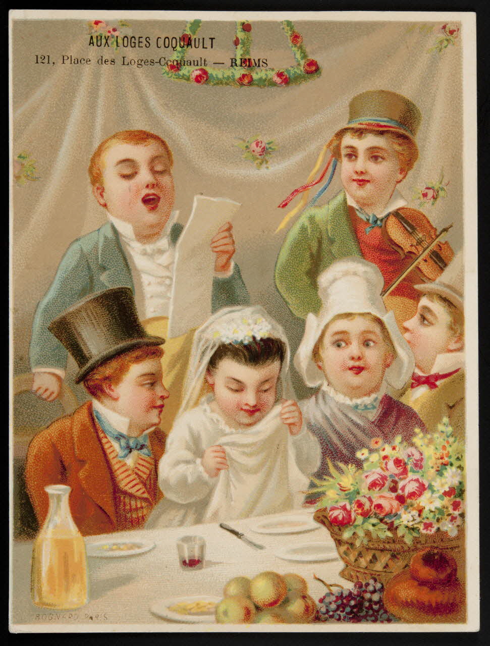 Bognard carte réclame chromo Paris 1876-1890 1995.1.2628.3 Photo