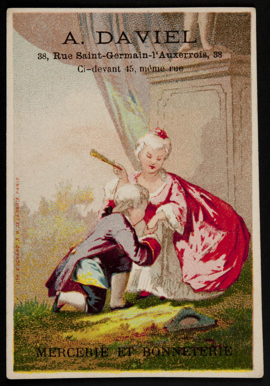 Bognard carte réclame chromo Paris 1876-1890 1995.1.2631.2 Photo