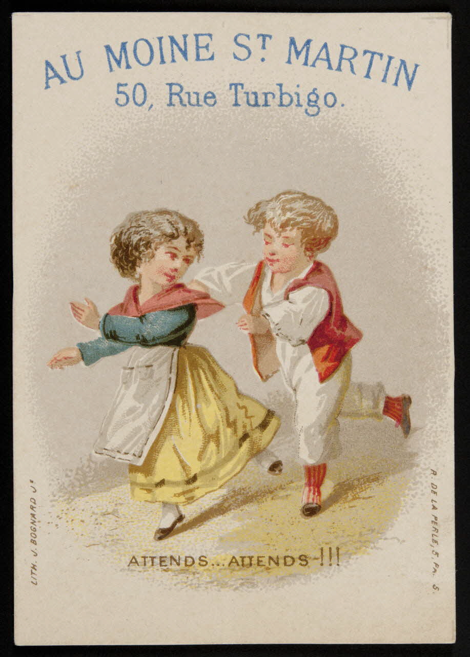 Bognard carte réclame chromo Paris 1876-1890 1995.1.2636.1 Photo