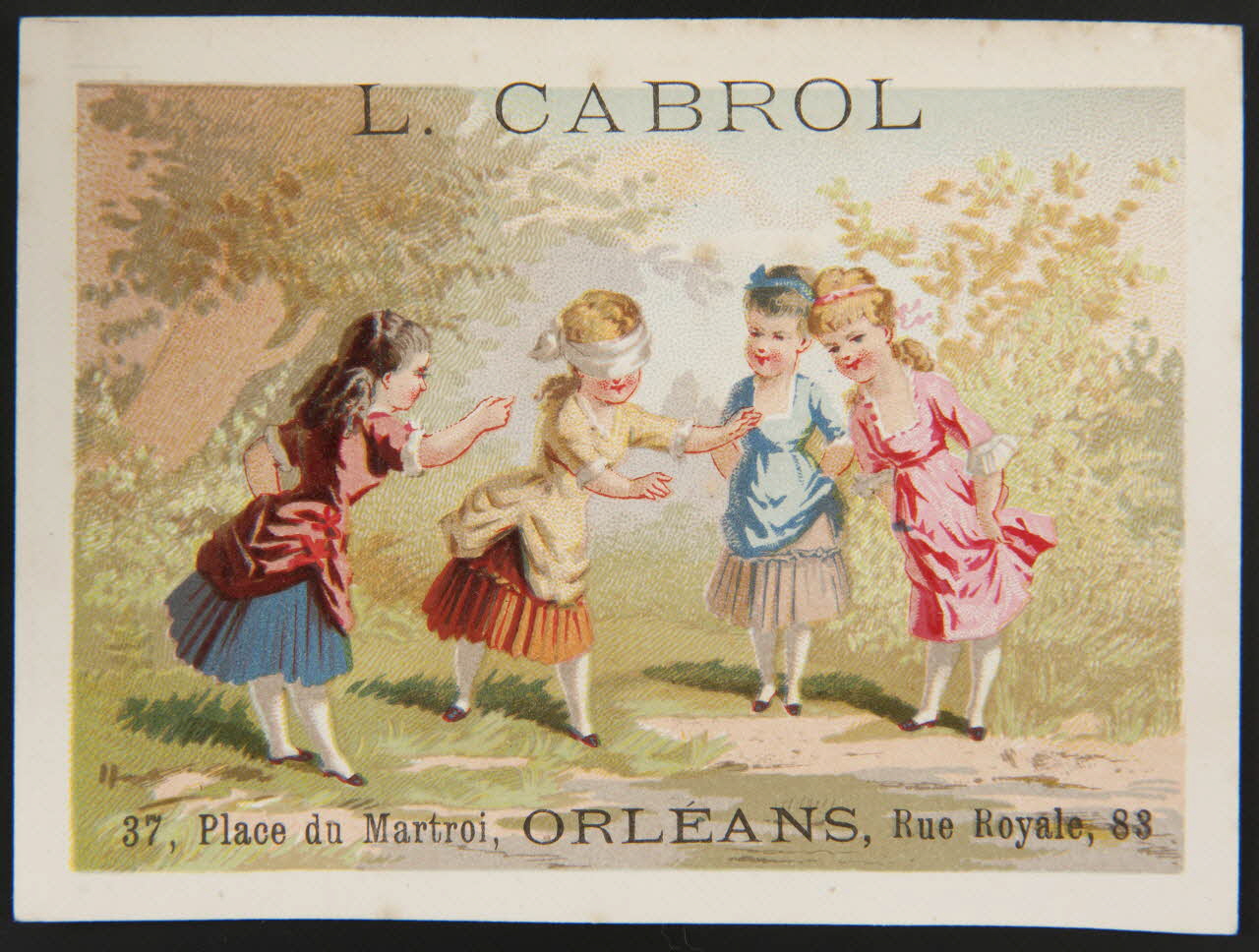 Bognard carte réclame chromo Paris 1876-1890 1995.1.2652.8 Photo