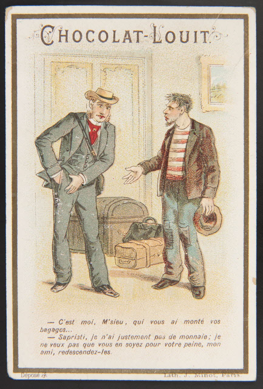 Vallet-Minot et Cie carte réclame chromo Paris 1889-1914 1995.1.271.1 Photo