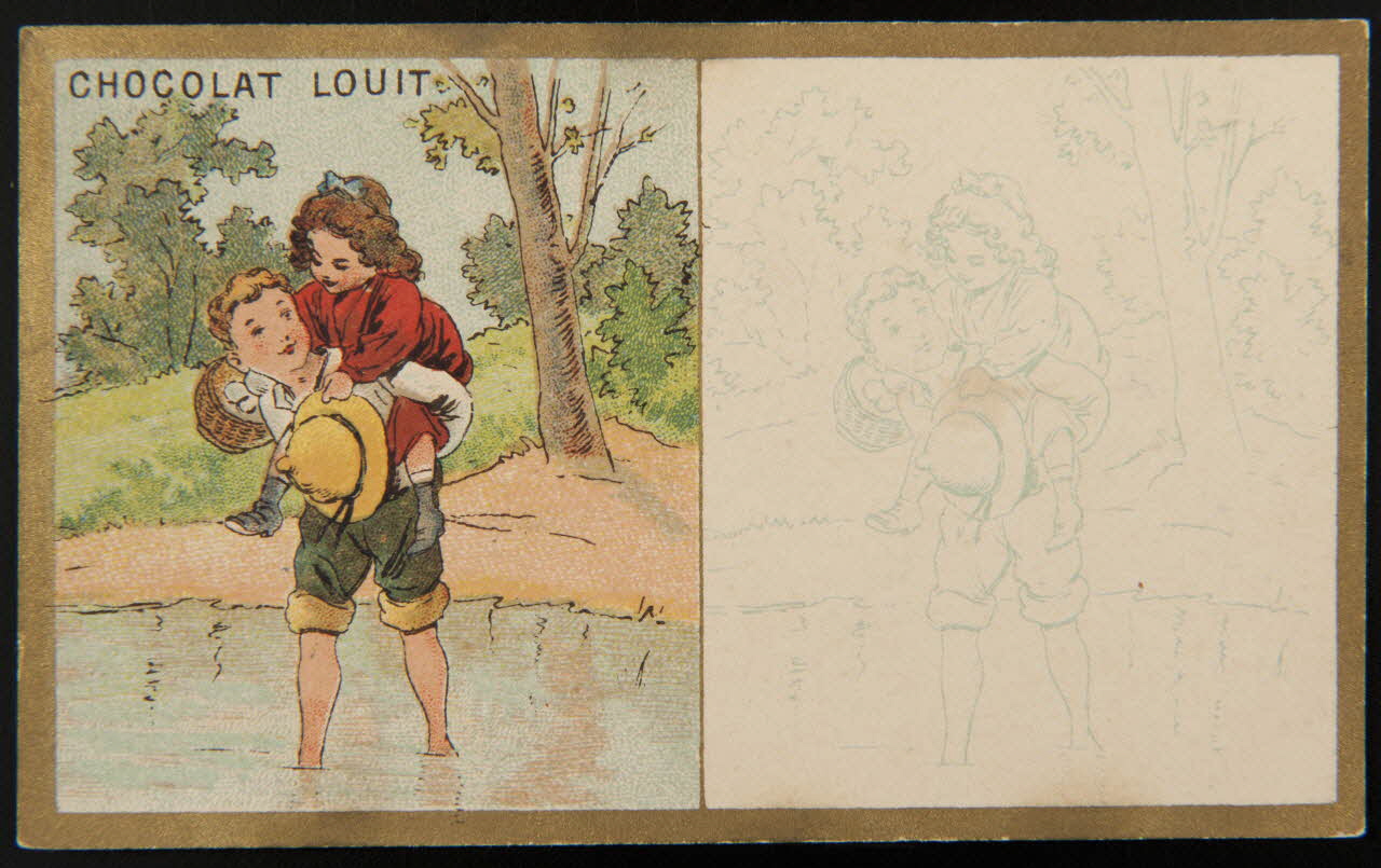 Testu & Massin ; Testu & Massin et F. Champenois carte réclame chromo Paris 1876-1903 1995.1.2727.51 Photo