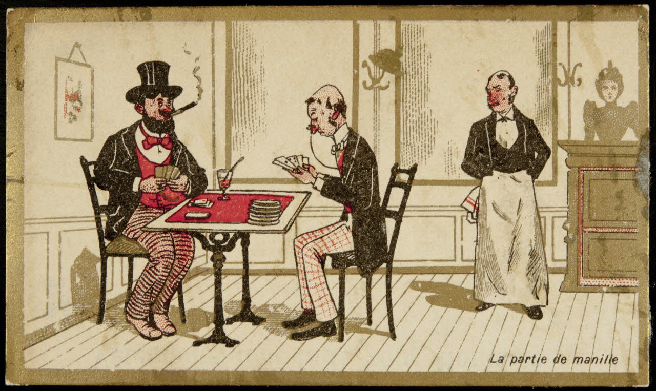 Testu & Massin ; Testu & Massin (éditeur), Nuez & Cie carte réclame chromo Paris 1876-1903 1995.1.2728.1 Photo