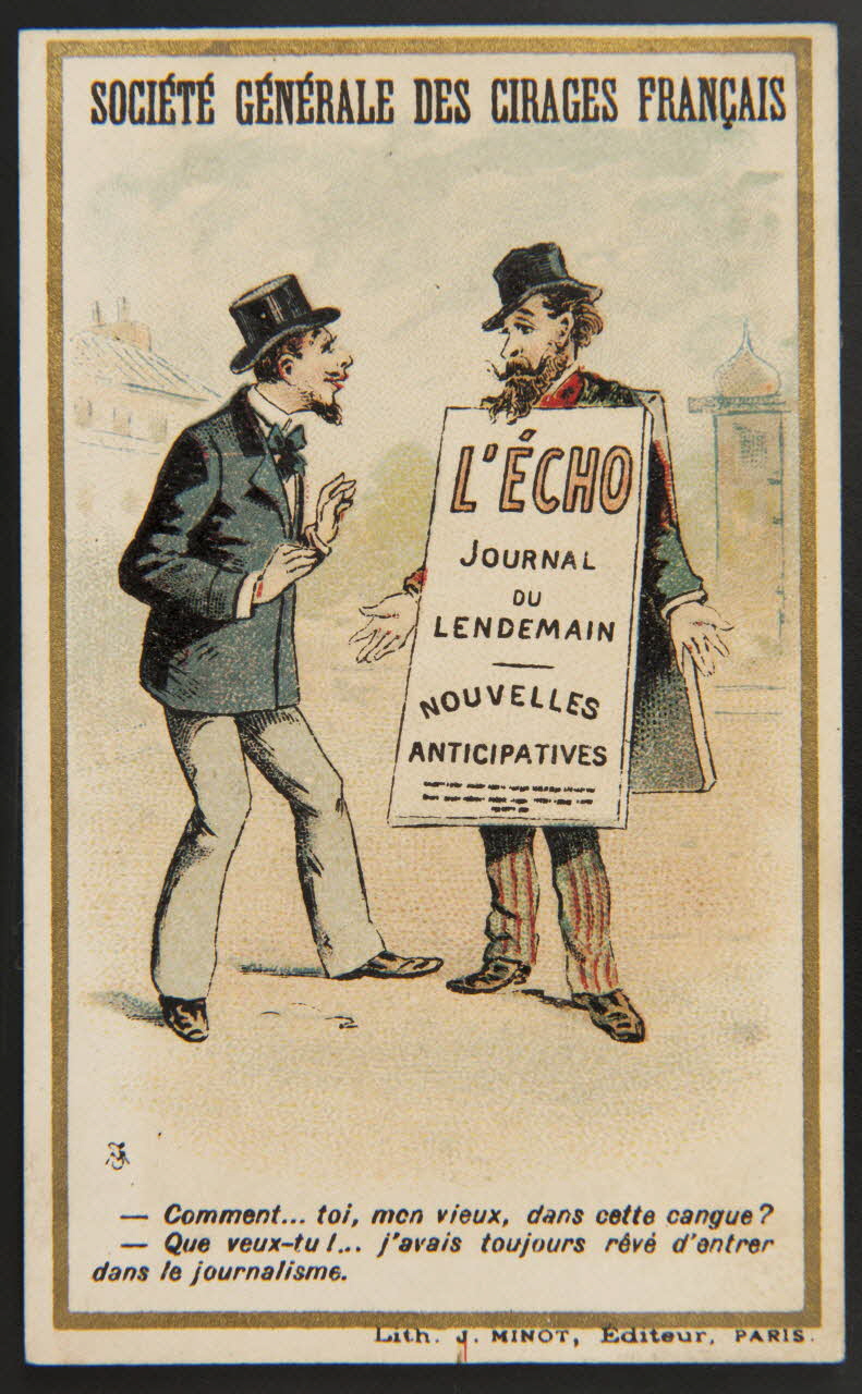 Vallet-Minot et Cie carte réclame chromo Paris 1889-1914 1995.1.276.18 Photo